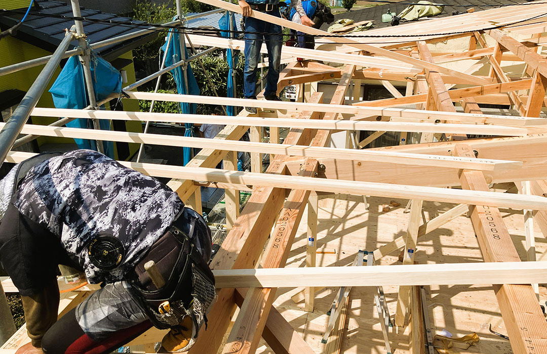 「工事中から完成後まで、ずっと寄り添う安心感」イメージ画像